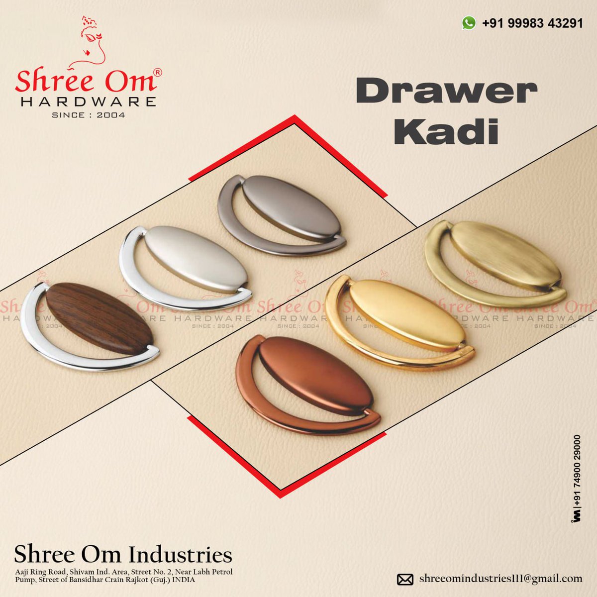 ibais_hardware's tweet photo. Shree Om Industries - Rajkot
For enquiry via WhatsApp click:
https://t.co/c0fvROjIMH
Mr. Alpesh Barasiya- 99983 43291
#shreeom #rajkothardware #drawerkadi #hardwarekadi #pulldrawer #rajkothardware #hardwarefitting
.
@ibais_hardware https://t.co/ua786qu68V