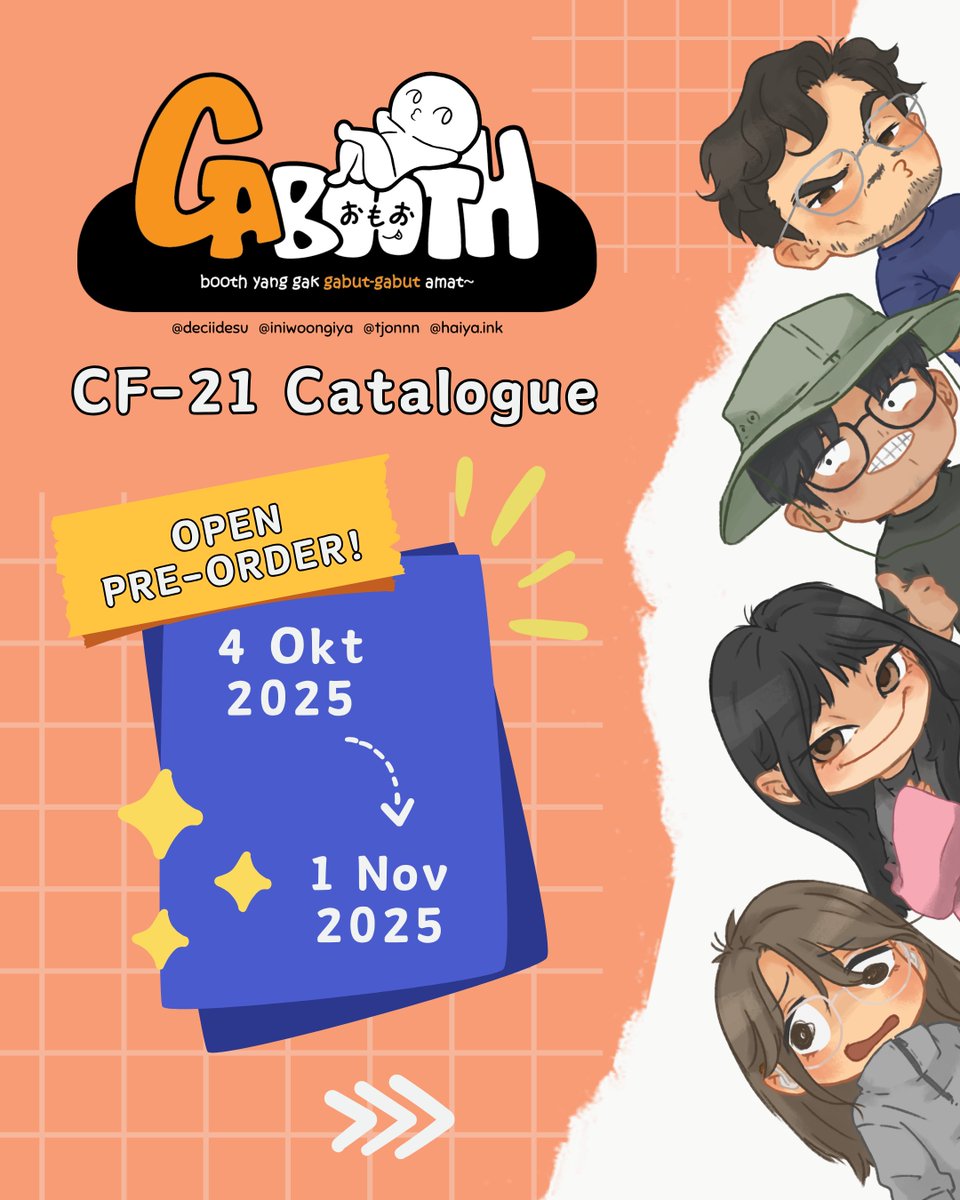 deciidesu's tweet photo. [🔄 &amp; ❤️are appreciated ]

🗣️Gabooth Catalogue

📅 15-16 Nov 2025
🛒 TBA 
🛍️ Catalogue Link → https://t.co/dazlRtrPa1
📦 Only at booth 

Feel free to DM if you interested or have any further inquiries! TYSM 🫶🏻
(thread... 🧵)  #comifuro21 #Comifuro21Catalogue #comifuro #CF21 https://t.co/sUjkxwI6DE