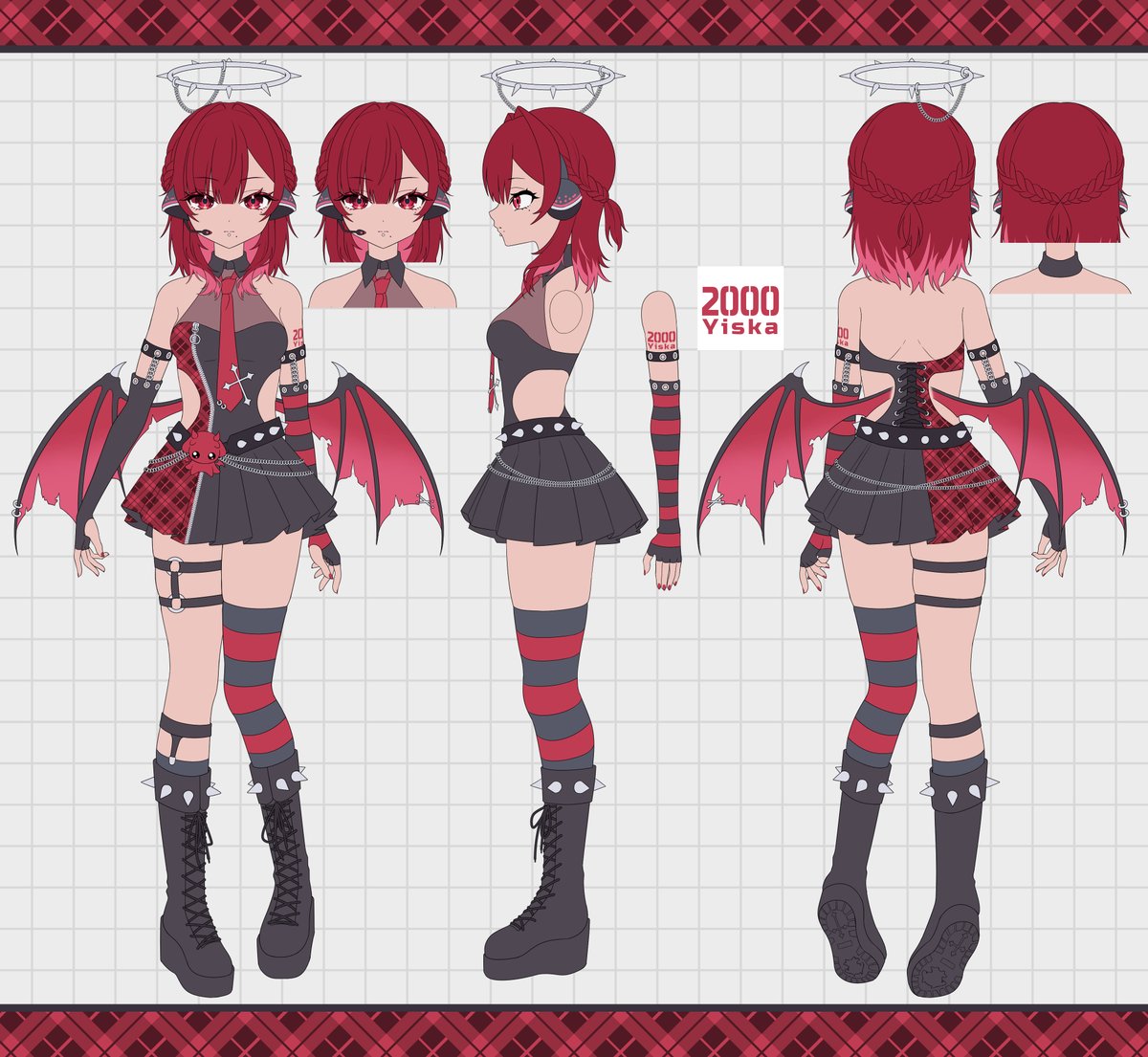 yiskavtuber's tweet image. To Debut... 

YouTuber and Livestreamer 

A Tactical Slasher Red Colossal Squid reborn as a VTuber Model and Official Reference Sheet additionally with an Utauloid form by @Shiyasuzu0_x

Once a heavenly being revered as the Deity of Art, she is now trapped in a mortal form…