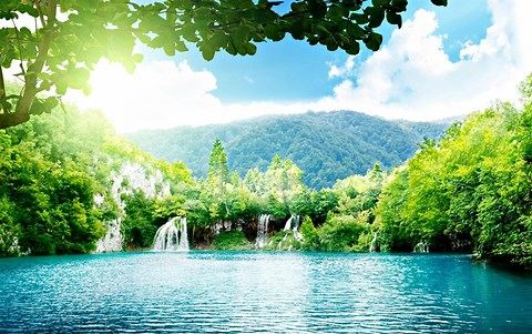 Serene landscape from Binance Intern's GM tweet