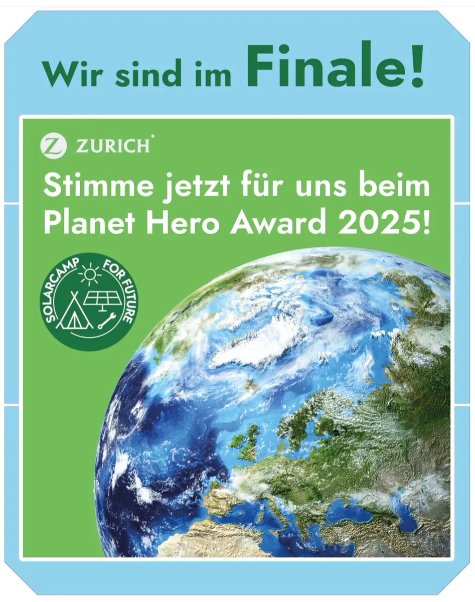 balkonsolar's tweet image. Das #Solarcamp #forFuture ist im Finale für den Planet Hero Award 🌍🦸🏆 der Zürich Versicherung.

Wir helfen ja jedes Jahr dem Solarcamp &amp;amp; finden es eine super Idee das (junge) Menschen lernen wie man #Solar anbringt am Dach, Balkon &amp;amp; anderswo