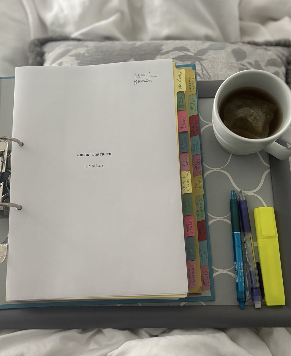 Maz Evans (@mazevansauthor) on Twitter photo The Gods show done, it’s back to A DEGREE OF TRUTH, my next murder mystery with <a href="/headlinepg/">Headline Books</a>. In deference to Mother Earth, I try not to print out very often, but this tricksy beast demands it. 11 narrators, three timelines and a murder at a university reunion… RIP Sunday… The Gods show done, it’s back to A DEGREE OF TRUTH, my next murder mystery with <a href="/headlinepg/">Headline Books</a>. In deference to Mother Earth, I try not to print out very often, but this tricksy beast demands it. 11 narrators, three timelines and a murder at a university reunion… RIP Sunday…