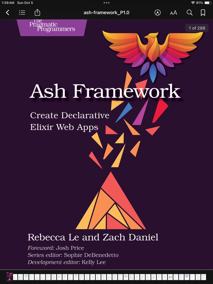 MmmarRTHa's tweet image. I just got bought my copy of @sevenseacat &amp;amp; @ZachSDaniel1 ‘s book @AshFramework @pragprog 🤩🔥📖!! #AshFramework #ElixirLang #NowReading