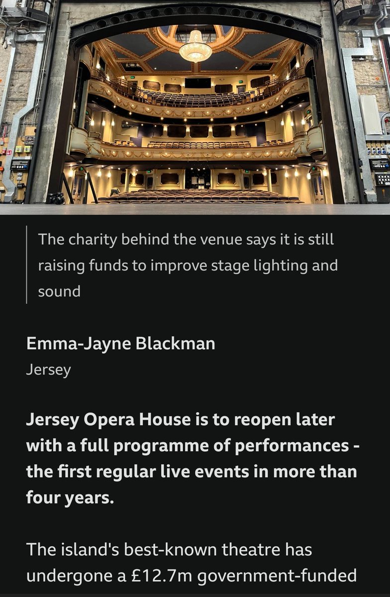 Chrishdouglas's tweet image. Jersey opera house to reopen. Forthcoming productions: Die Walkerching,  Rigolotto, Dido Harding and Aeneas, The Mikadosh, Il Travatory... book now via your shell company!