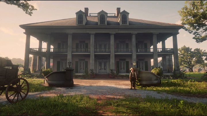 You do not wanna get in trouble around here. This is Tr*mp everything and the sherif lives next door (literally) 

#rdr2 #rdrtwt