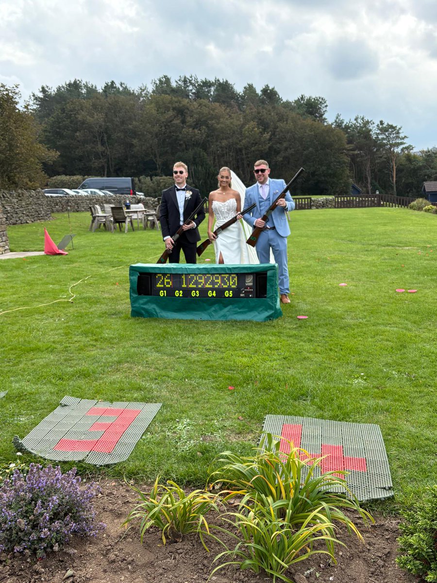 Congratulations to Mr &amp; Mrs Hood who celebrated their wedding with our 𝗟𝗮𝘀𝗲𝗿 𝗖𝗹𝗮𝘆 𝗦𝗵𝗼𝗼𝘁𝗶𝗻𝗴 at Grand Villa Heights! ❤️

 #WeddingCelebration #LaserClayShooting #WeddingActivities #Wedding