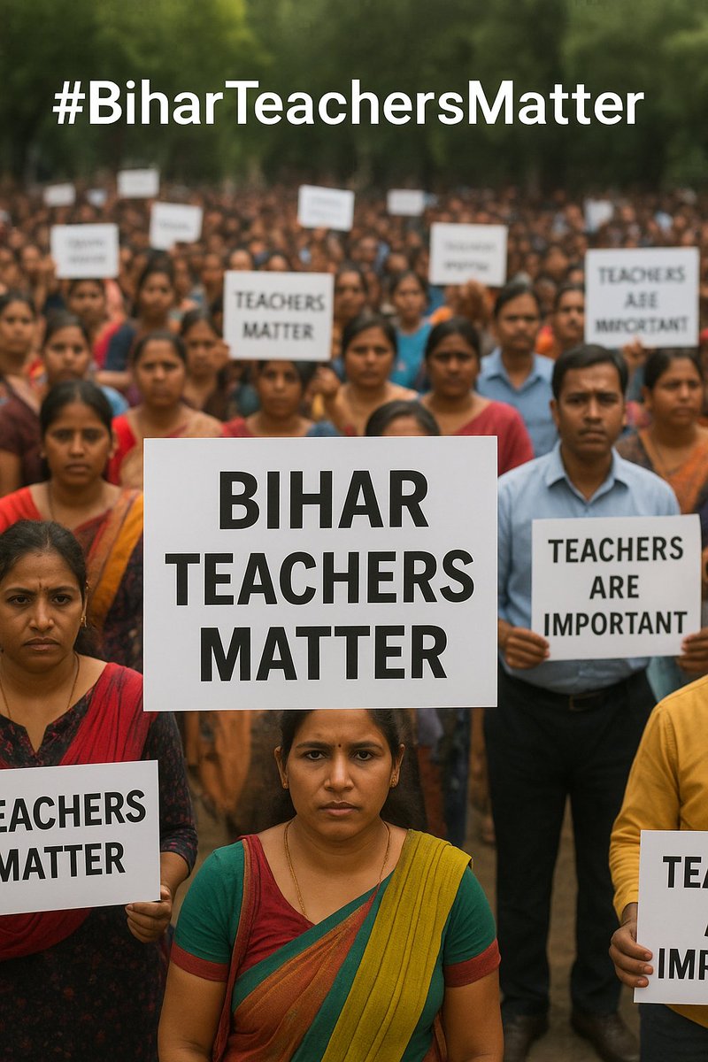 📚 बिना शिक्षक , कोई भविष्य नहीं!
 फिर भी सबसे ज्यादा अनदेखा क्यों? 🫣👀
#BiharTeachersMatter
#AravindSrinivas 
#RohitSharma𓃵 
#RespectTeachers 
#EducationMatters 
#RohitSharma