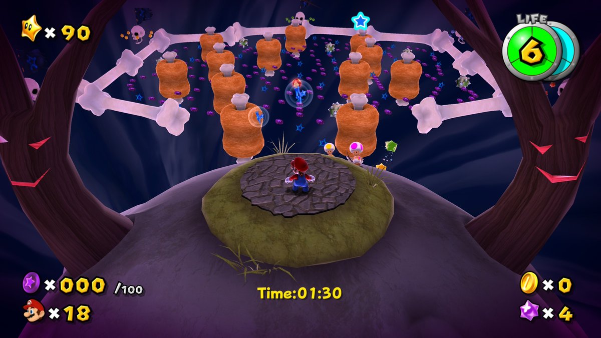 ファントムギャラクシーのパープルコイン30秒も増えてて草、ここシビアだもんね・・・ #スーパーマリオギャラクシー #NintendoSwitch