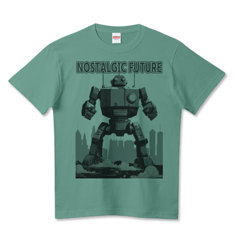 mirincomix's tweet photo. 街に出現したレトロな巨大ロボット 3（ハイクオリティーTシャツ） https://t.co/jAzEwB9bqc https://t.co/JBLyfYQisb