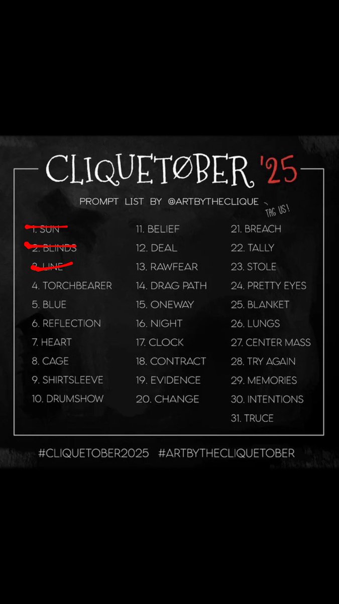 saccarver's tweet photo. DAY 3 - LINE 
- My body’s on the line now -

@artbytheclique @twentyonepilots @tylerrjoseph @joshuadun #artbythecliquetober #Cliquetober2025 #twentyonepilots https://t.co/KQM7pGNtpv