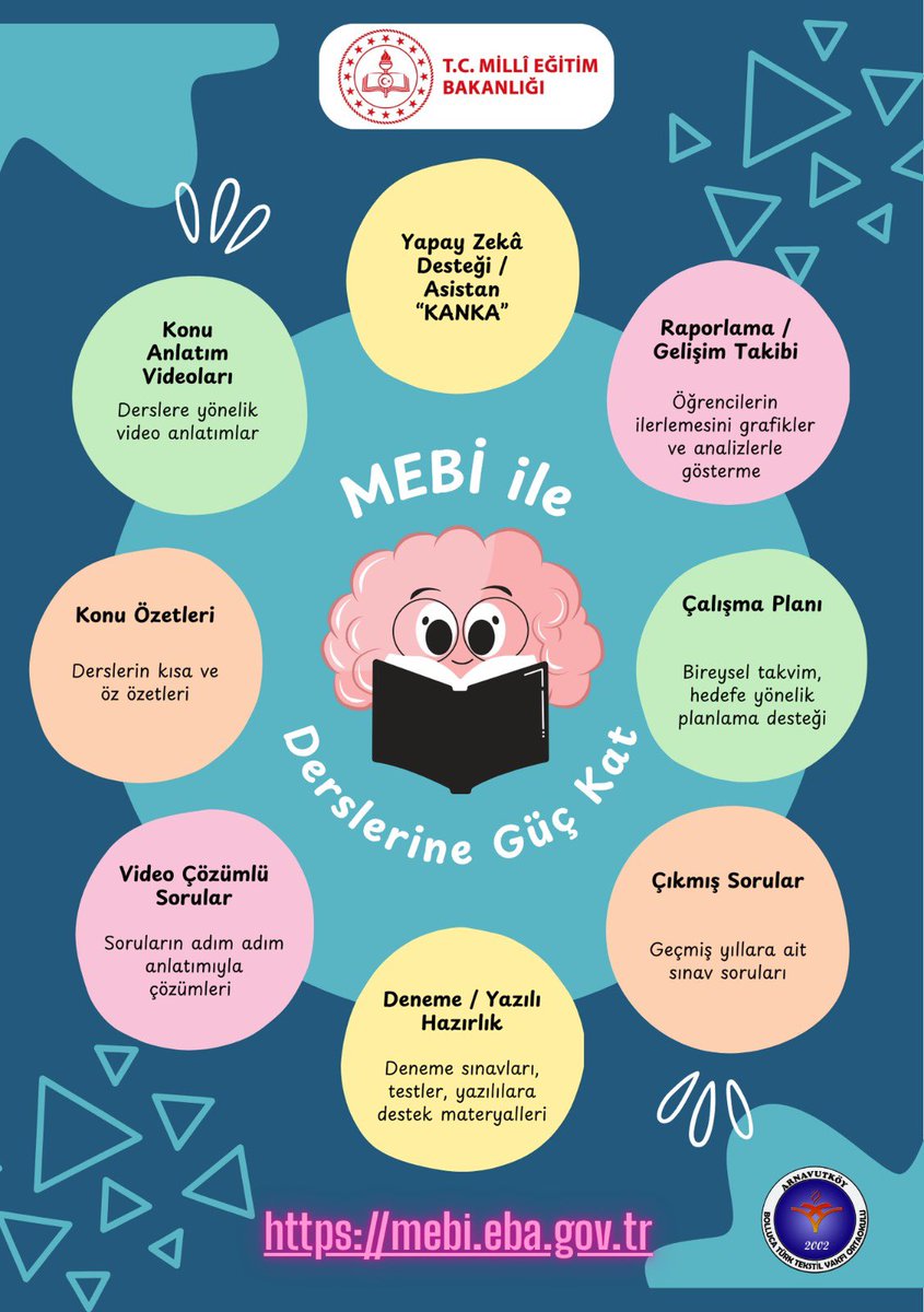 BollucaTUTEVOO's tweet photo. MEBİ ile derslerine güç kat, Milli Eğitim Bakanlığımızın online ders uygulaması MEBİ ortaokullar için yayındadır. https://t.co/YS7BDcIOmf linkiyle tüm öğrencilerimiz giriş yapabilir. @ARNAVUTKOYMEM https://t.co/qE0YI4yy7y