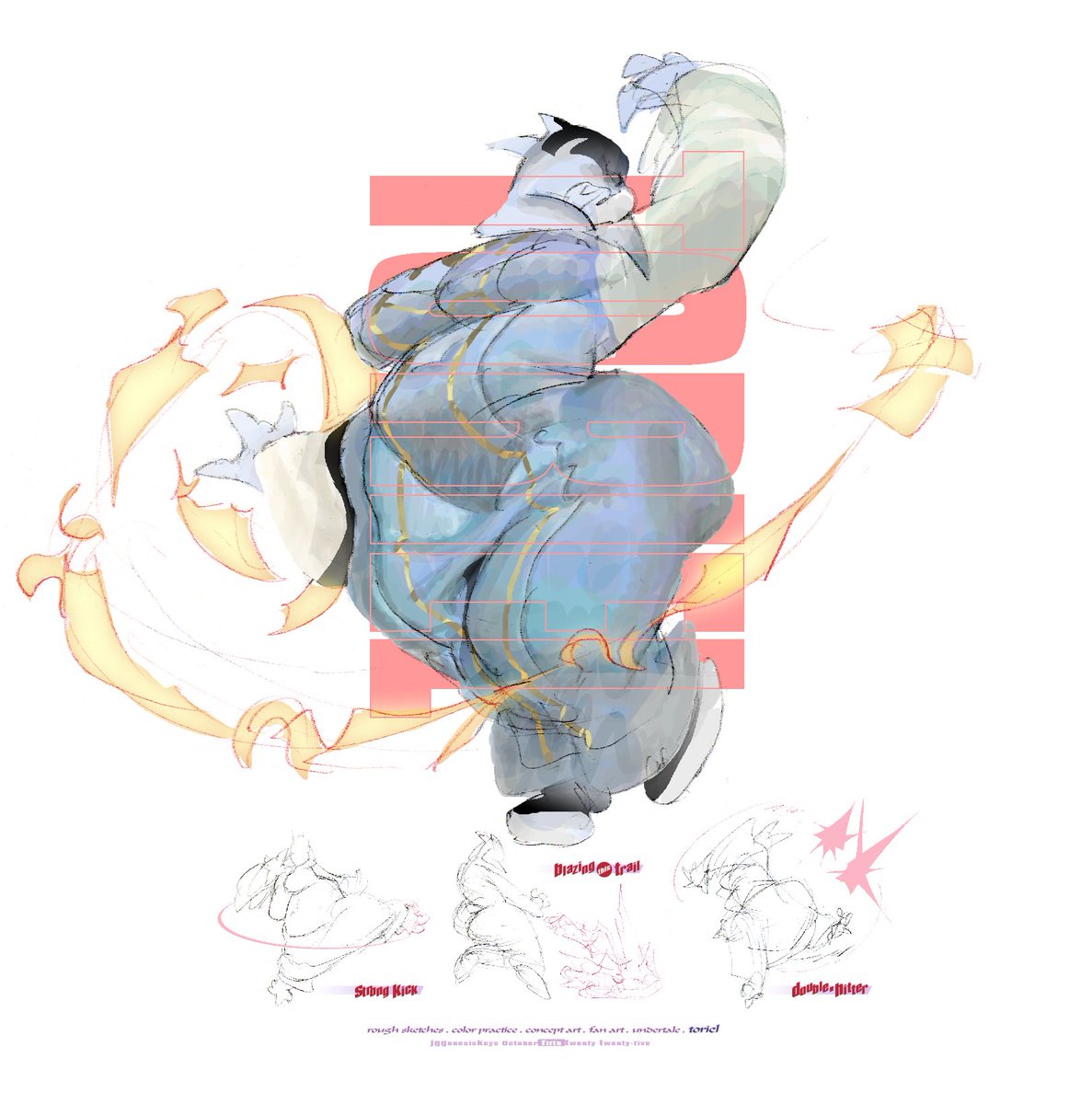 ' toriel 10 5 25 '
Concept art / rough fan art sketches by JG GenesisKeys.