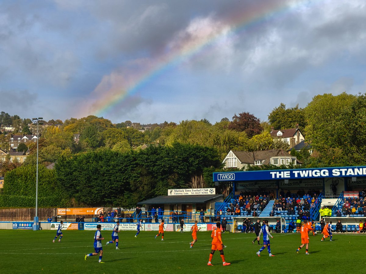 Rainbow over Causeway Lane as <a href="/Matlock_TownFC/">𝗠𝗮𝘁𝗹𝗼𝗰𝗸 𝗧𝗼𝘄𝗻 𝗙𝗖 | Est 1878</a> make it 6 league wins in a row.