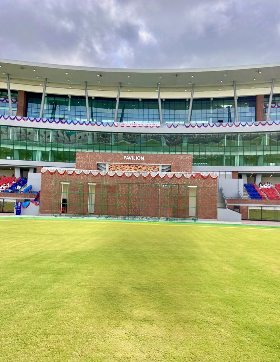 Bihar_se_hai's tweet image. The  Pavilion of Rajgir Cricket Stadium.
