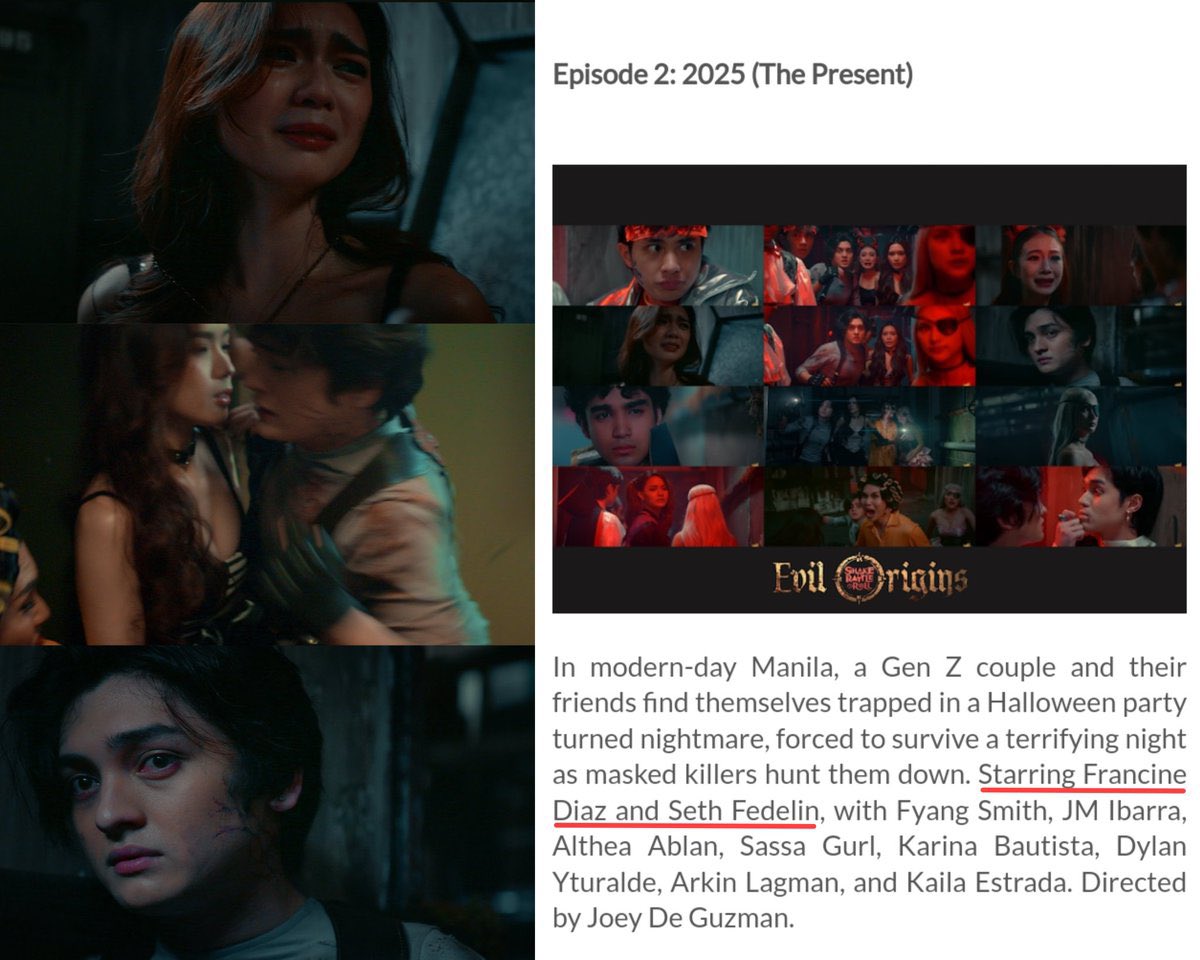 #FranSeth as the LEAD actors in the Regal movie “Shake, Rattle &amp; Roll: Evil Origins” Episode 2! 🙌

They’re really back for this year’s MMFF! Following their MMFF 2024 blockbuster movie #MyFutureYou! 🔥

#SRREvilOrigins
#FrancineDiaz #SethFedelin 

crdts sa pic @helloimryu 🫶🏻