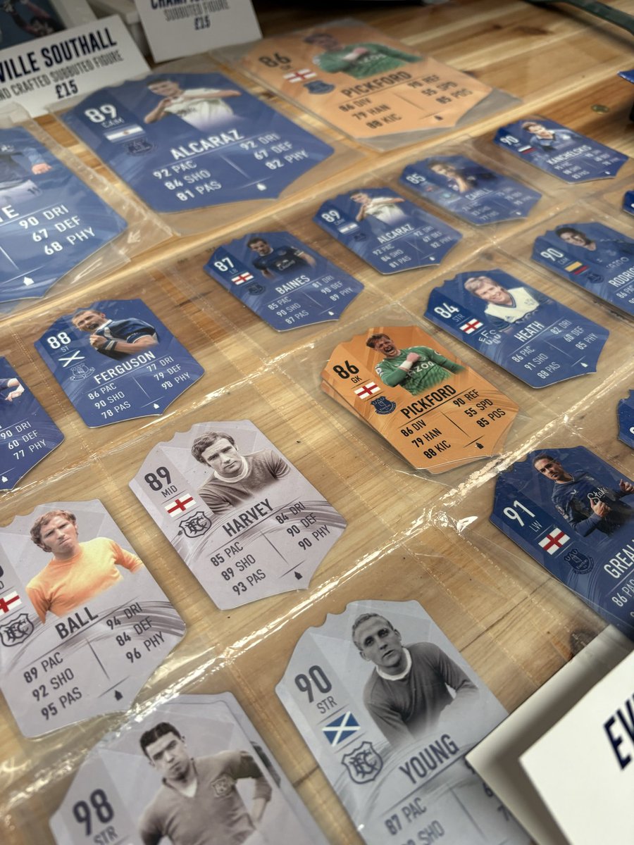ToffeeArt's tweet photo. ๐ Open from 11am with all your Golden Ballers and FUT cards. Bring the kids in to pick their favourites.
All cards are aluminium. Junior Toffees love them!
๐ Upstairs The Bluehouse. Fulton Street entrance.
#EFC #EvertonMerch https://t.co/zPWFZm3ZME
