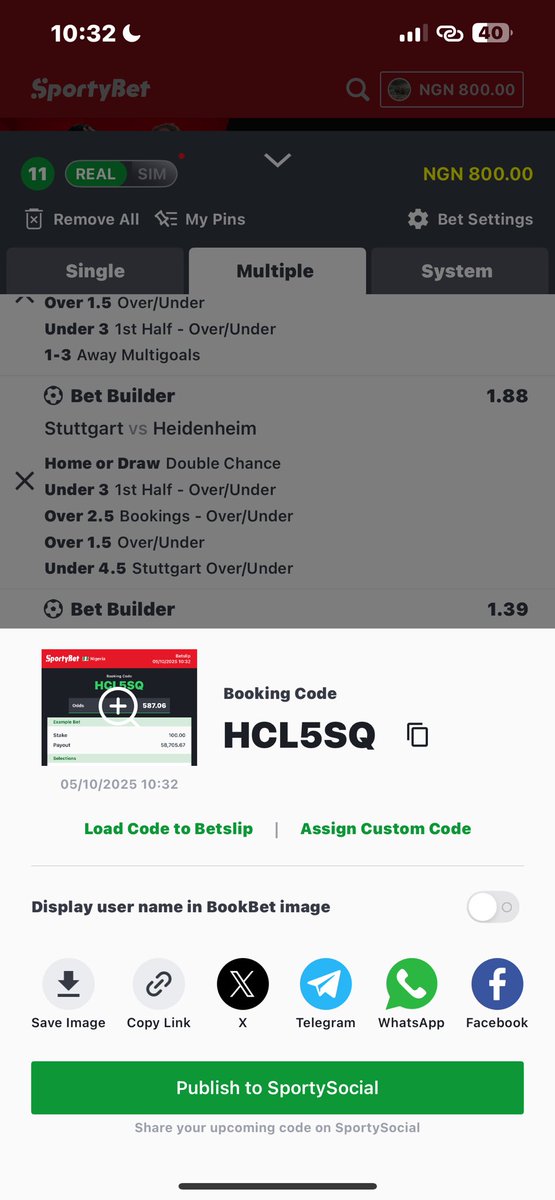 HCL5SQ 

11 games only,
I pray this boom 💥 🫳