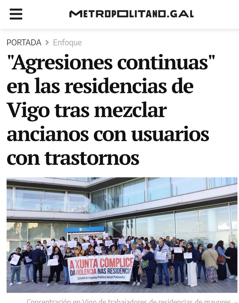 Todos los días lees en los medios situaciones de maltrato institucional que pasan en las residencias. 
Cuando haya otra pandemia volverá a ocurrir lo mismo.
#VíctimasVulnerables
#Residencias 
#Manifestacion22N