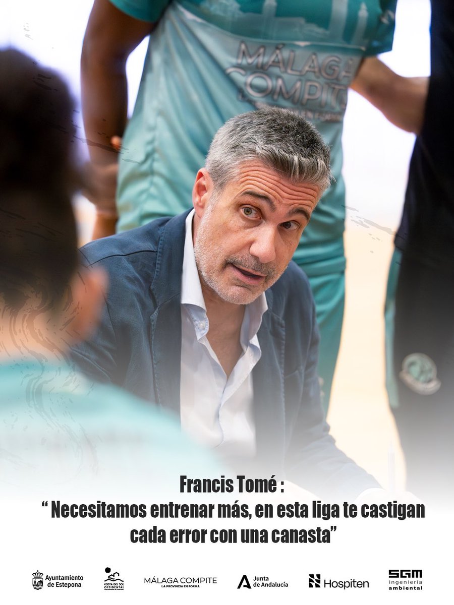 C.A.B. ESTEPONA (@cabestepona) on Twitter photo 🎙️ Francis Tomé en rueda de prensa:
“Necesitamos entrenar más. En esta liga, cada error se castiga con una canasta.”
Analiza el primer partido de liga contra Spar Girona ✍🏽
Mira la rueda de prensa completa aquí ⬇️
youtu.be/tDU_ZO_f7hk 🎙️ Francis Tomé en rueda de prensa:
“Necesitamos entrenar más. En esta liga, cada error se castiga con una canasta.”
Analiza el primer partido de liga contra Spar Girona ✍🏽
Mira la rueda de prensa completa aquí ⬇️
youtu.be/tDU_ZO_f7hk
