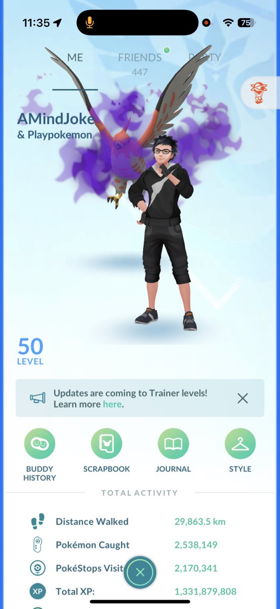 Legend achieved! Thanks to Federico Scafidi🛏️ and Filberg for the team and company! 
#PokemonGO