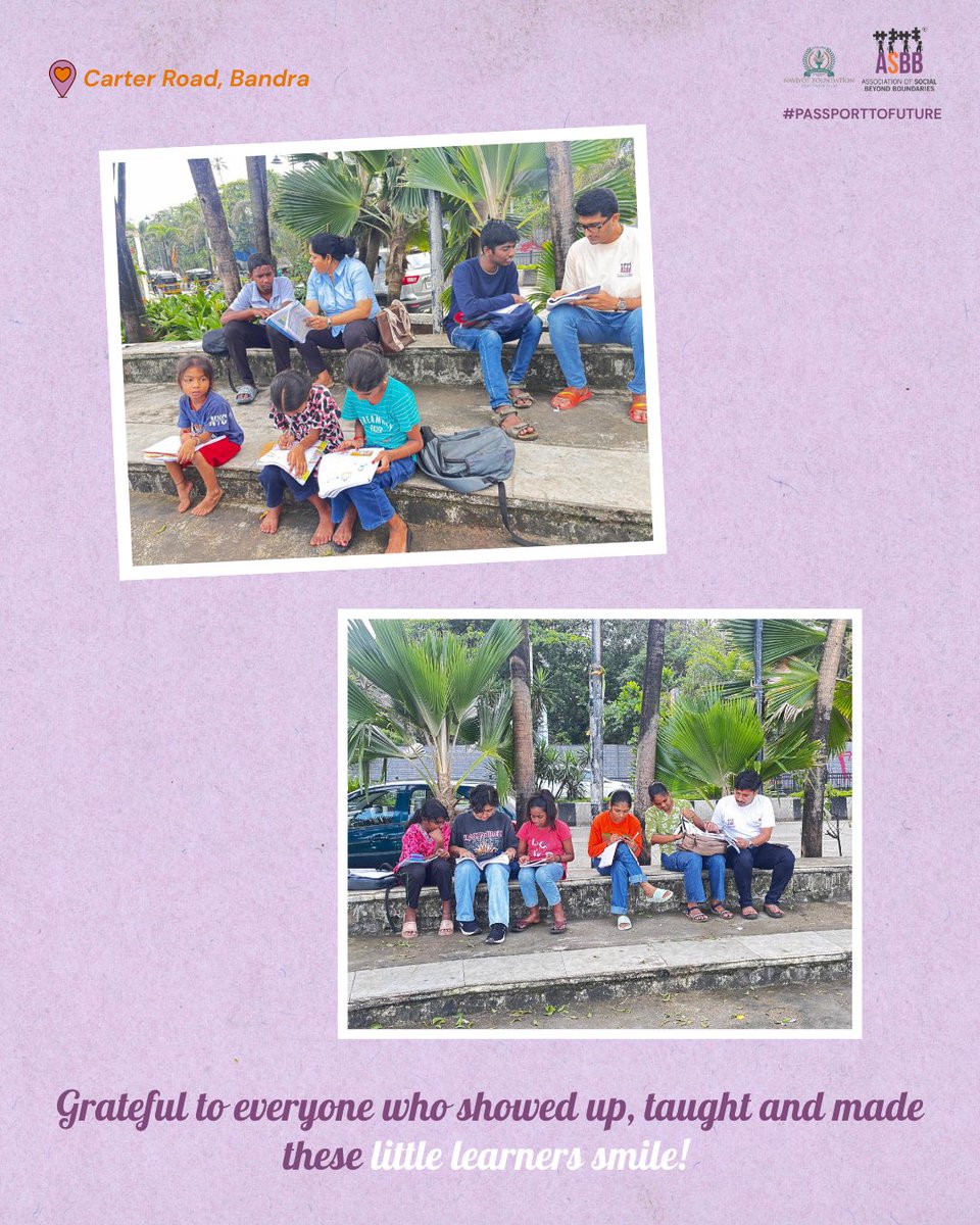Sunday was full of laughter, learning &amp; smiles!
From stories to meals — you made it special.
Join us on 12th Oct | 7:30–9 AM | Carter Road, Bandra to play, teach &amp; inspire little learners.
Volunteers welcome!
₹100 donations = a warm meal + a Sunday of joy.
Comment “I’m in”