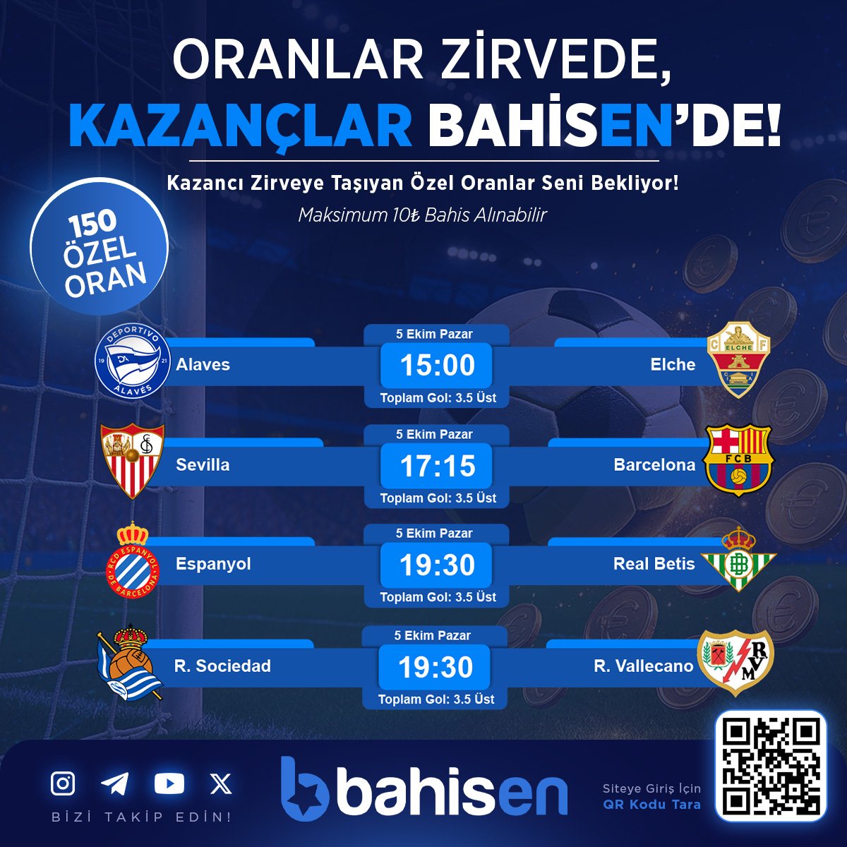 Bahisentr's tweet photo. ⚡️150 ORAN!⚡️
🤩  Oranlar zirvede, fırsatlar Bahisen’de!

💟  Özel oran, yüksek heyecan seni bekliyor.

🥇  Şansını değerlendir, zirveye oyna!

⚡️Güncel Giriş (https://t.co/mfg7JI0EjX)⚡️
⚡️(https://t.co/OsvGEjs13z)⚡️ https://t.co/SXK2T3PS19