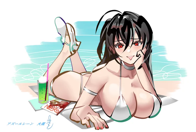 なかなか面白いの描けたと思う #アズールレーン #大鳳