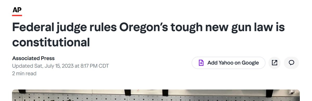 SomeBitchIIKnow's tweet image. Karin Immergut is the judge. She did so because there is a pending lawsuit brought by the state and city.

She has ruled favorably for Oregon gun rights previously and has been against paying protesters for injuries received while doing so.