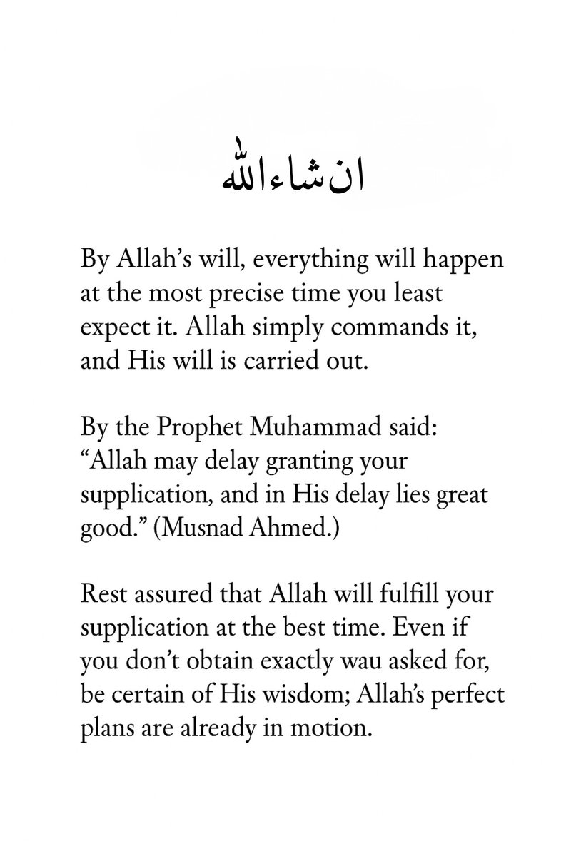 MuslimsMatters's tweet photo. In’Sha’Allah, everything will happen at the right time. https://t.co/EW7bGw5w8i
