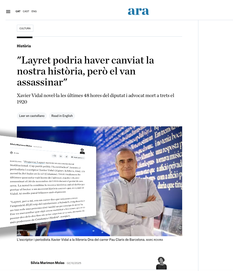 📰 Gran article al <a href="/diariARA/">diariARA</a>  sobre "Set bales en la nit" (<a href="/columnaedicions/">Columna</a> ). No us el perdeu!
bit.ly/4h1IXKg