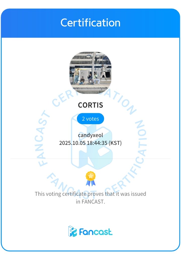 candyFreevotes's tweet image. 🏅POLL END 🏅 [ #candyproof🍬 ]

CONGRATULATIONS #CORTIS FOR WINNING ON THE POLL🎉