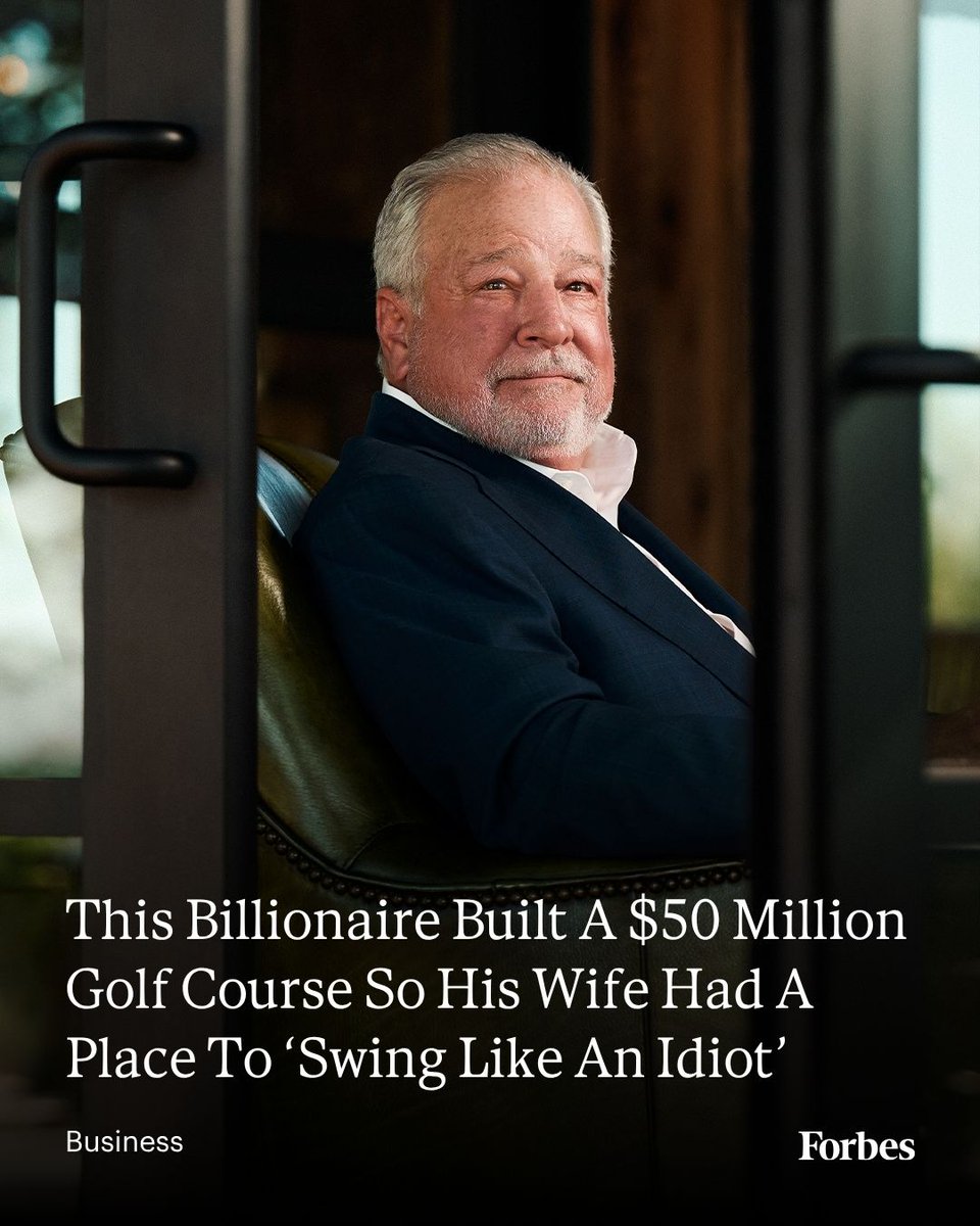 agossou62962's tweet image. Forget the fancy Ferraris and precious Picassos. Instead, new Forbes 400 member David D. Halbert chose the ultimate flex: convincing Tom Fazio to build him a “no-budget” 18-hole golf course in Texas. forbes.com/sites/christop… (Photo: Trevor Paulhus for Forbes)