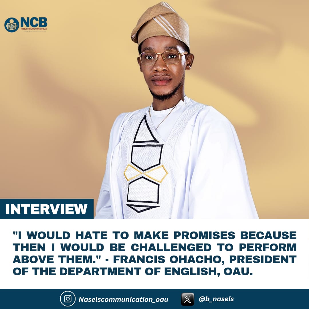 b_nasels's tweet photo. "I would hate to make promises because then I would be challenged to perform above them." President, NASELS OAU.

Read the full interview here
https://t.co/0cNiuKnTAp https://t.co/jbyLUnqqwl