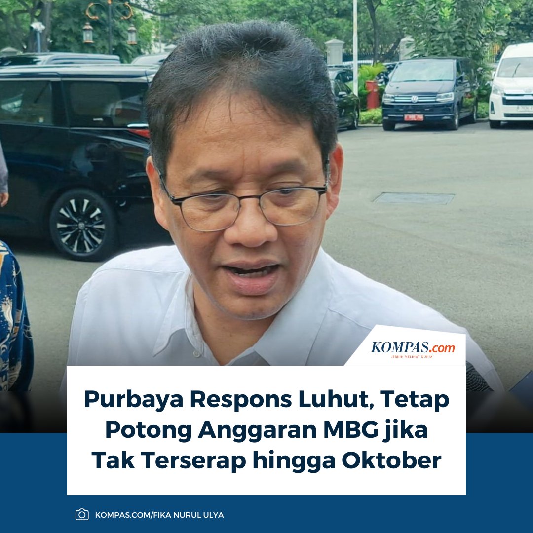 Menteri Keuangan Purbaya Yudhi Sadewa menyatakan akan tetap memotong anggaran program Makan Bergizi Gratis (MBG) jika tidak terserap hingga akhir Oktober 2025.

Baca di sini: nasional.kompas.com/read/2025/10/0… 

/ #PurbayaYudhiSadewa #MakanBergiziGratis