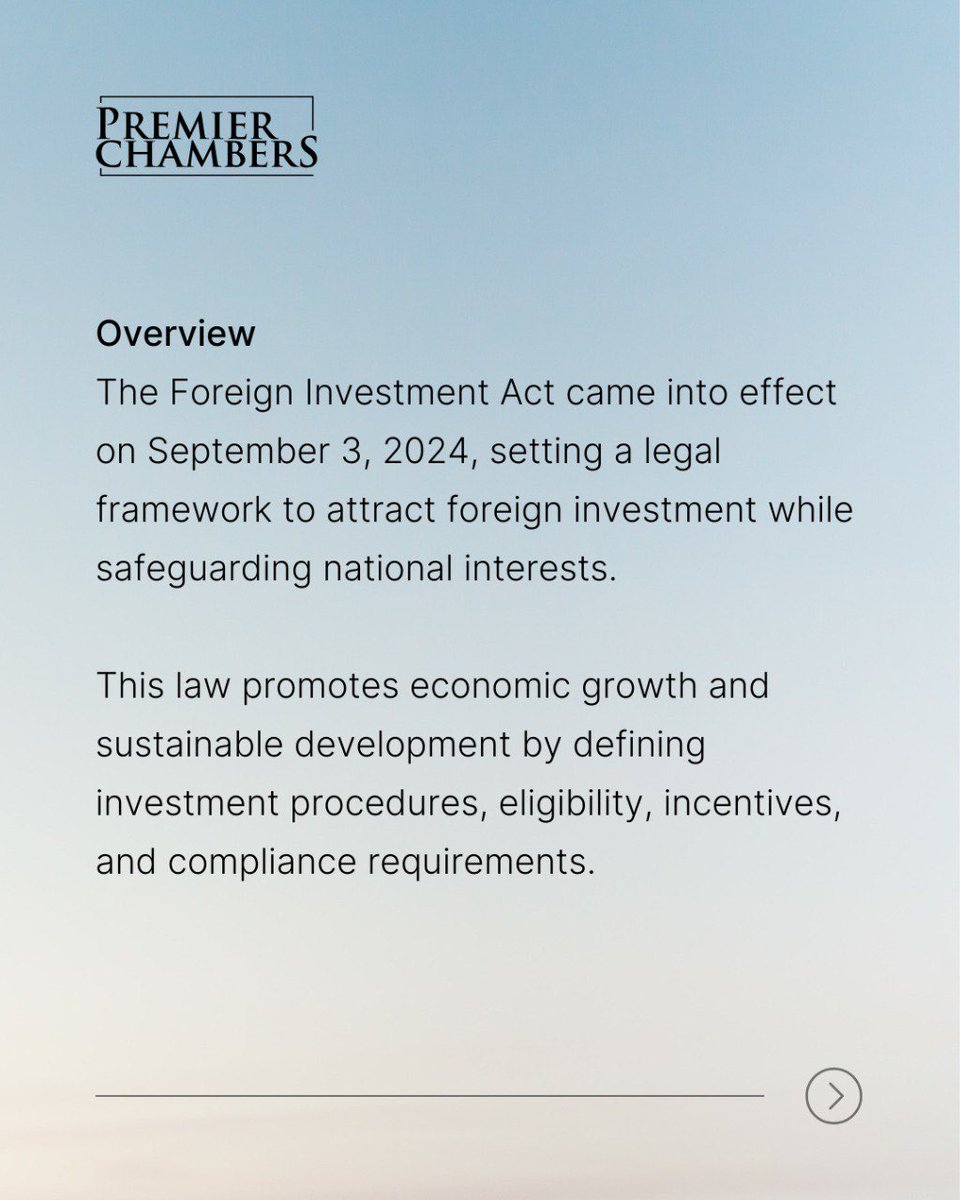 PremierChambers's tweet photo. A guide to the Foreign Investment Act in the Maldives, outlining key regulations, investment categories, eligibility criteria, and compliance requirements for foreign investors. https://t.co/YeaWmnx7Gt