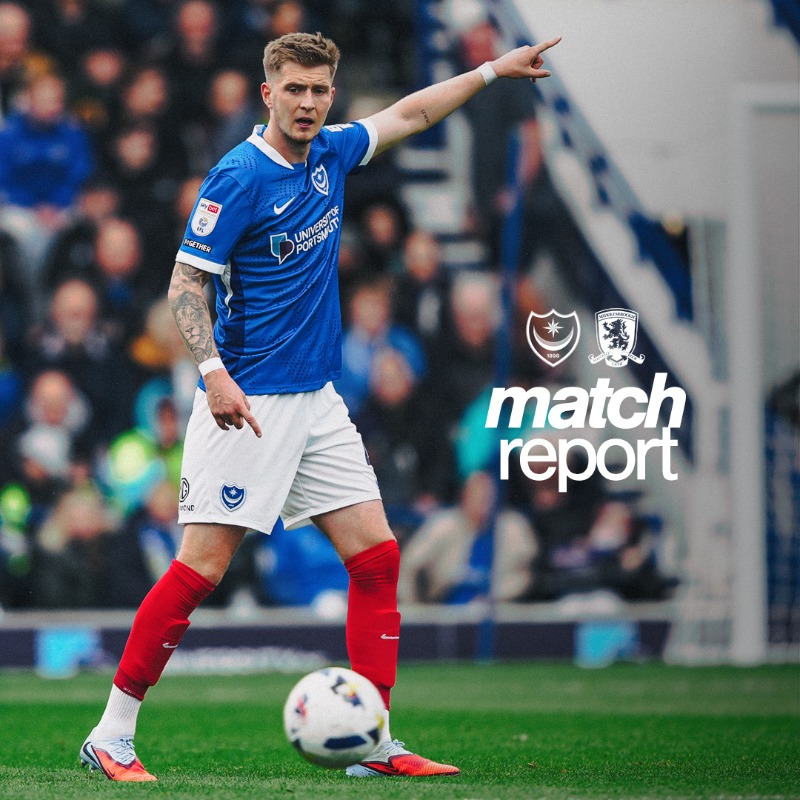 Pompey's tweet photo. Three points before the break. 🙌