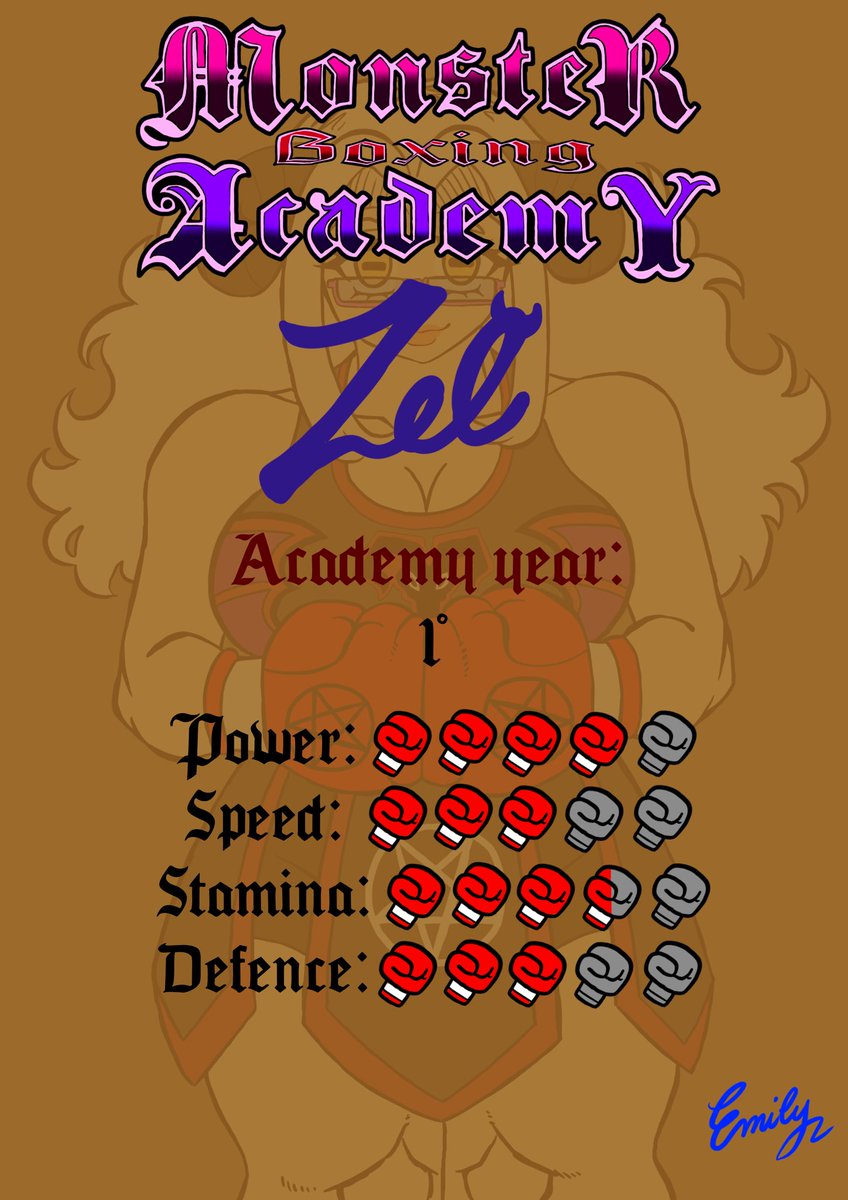My new OC: Zel
A new student of “Monster Boxing Academy”🥊