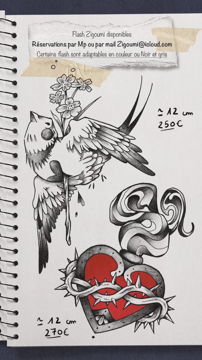 Strasbourg j’ai une annulation Metcredi à 14h ! Si vous êtes chaud pour un flash ou un petit projet perso c’est le moment ! 
Je peux adapter les Dino en tattoo si ça vous dérange pas qu’ils servent du merch aussi !