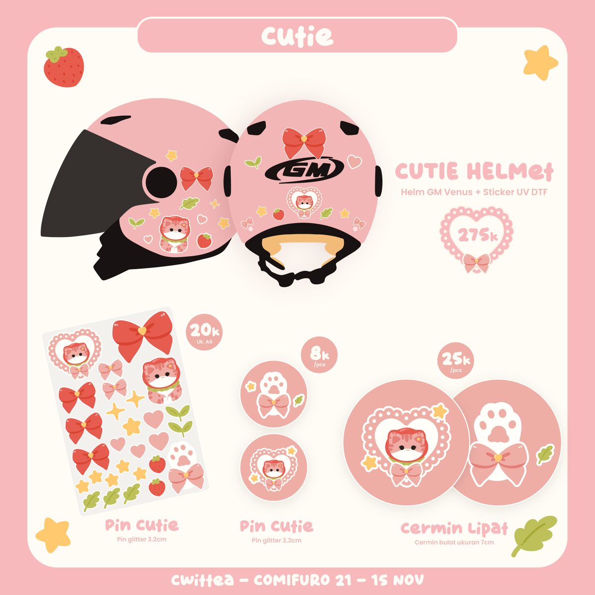 🔁&amp;❤️are appreciated✨
Cwittea's #CFXXI PO Catalogue🍓

🔗 : forms.gle/WRyJRNn1i2TPp8…
📅 : 1 - 15 Okt (utk pickup) 1 okt  - 30 nov (utk mailorder)
📍 : kios kiyowok (table tba) 15 Nov (day 1 only)
fandom : animal, cat, food🐱

thank u!
#comifuro21 #cf21catalogue #comifuro #CF21