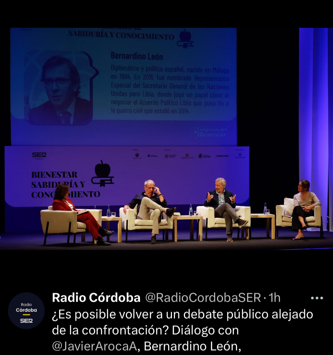 Polarización y debate público en el Congreso del bienestar junto a Javier Aroca y Bernardino León