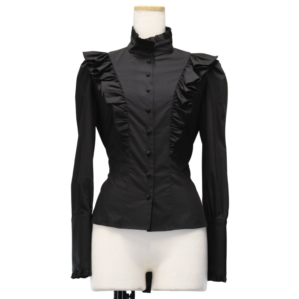 【新品未使用】ATELIER PIERROT♡パフ袖 シャーリングブラウス 黒 新品未使用】ATELIER PIERROT♡パフ袖 シャーリングブラウス 黒