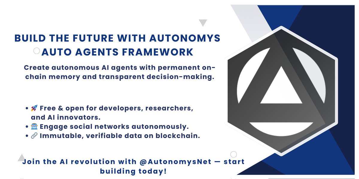 Big_Jumoke's tweet image. 🚀 Excited to share the @AutonomysNet Auto Agents Framework — a breakthrough for building truly autonomous AI agents with permanent, verifiable on-chain memory!

Let&apos;s dive into more details! 👇

#AI #AutoAgents #BlockchainAI @AutonomysNet $AI3

🤖 Imagine AI agents that can....