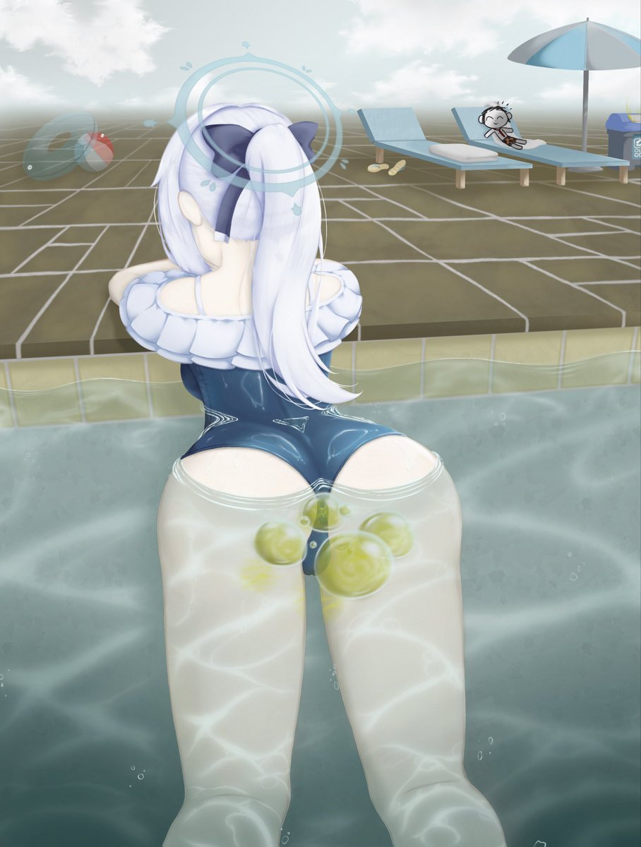 APCCTKL's tweet photo. My second big rendering project all done \(^o^)/ 

Miyako needs to release her pent up gas before she can swim properly, without her butt floating . . . .

#fart #girlfart #fartbubble https://t.co/qoZThckxHc