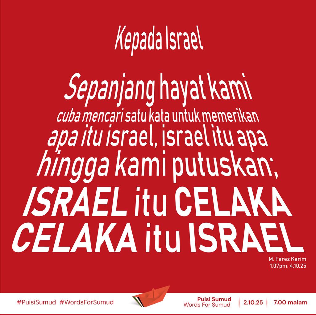 mfarezkarim's tweet photo. #PuisiSumud
#WordsForSumud
#SumudNusantara
#Stand4Sumud https://t.co/8cAEraxyGI