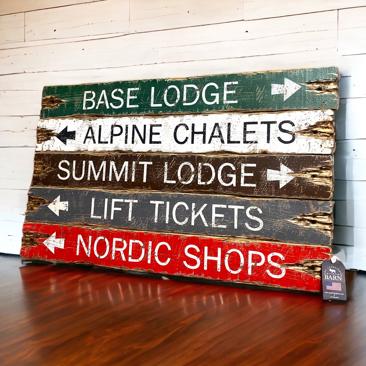 Temps officially dipped into the 30s! That means ski season is coming up quick! Our rustic ski lodge signs bring all the alpine vibes straight to your cabin or mountain home -no lift ticket required! Link in bio to shop all rustic cabin signs! #skidecor #skiing #rusticdecor