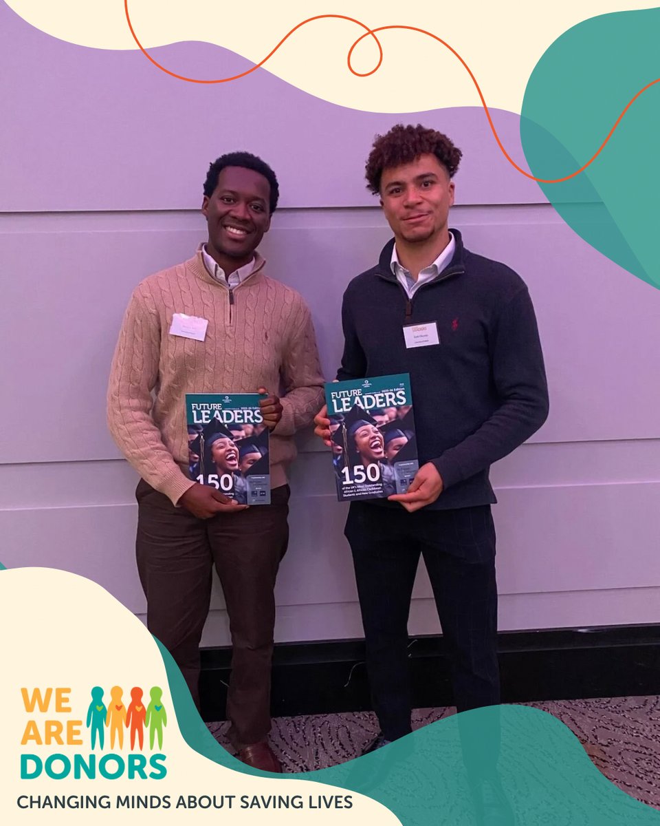 🌟 We’re so proud of our Oxford lead, Ese Okondo, named one of the UK’s Top 150 Future Black Leaders 2025 by Powerlist Magazine! Through We Are Donors Ese has educated 700+ students 🙌
📖 ow.ly/p8jy50X6HBn
#WeAreDonorsUK #FutureLeaders #OrganDonation #BloodDonation #NHSBT