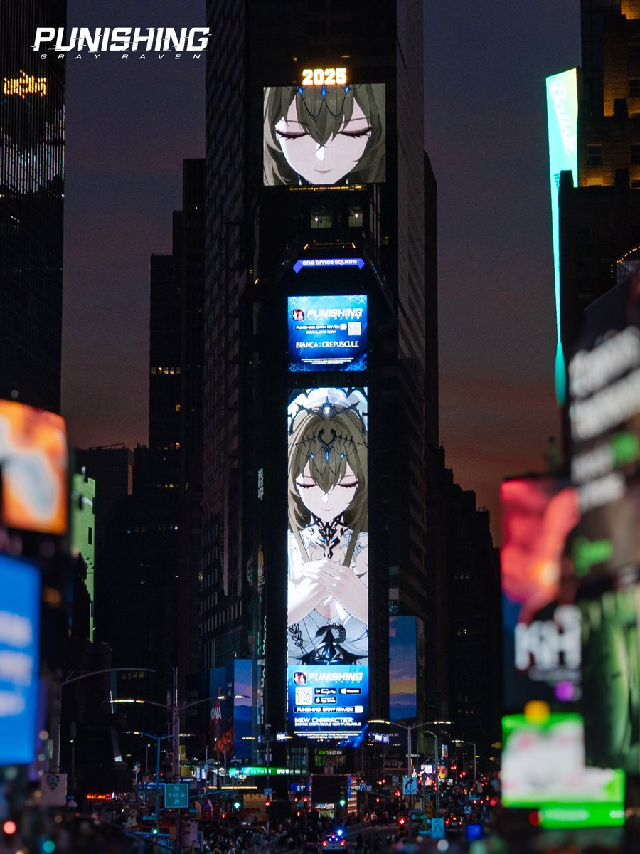 PGR_GLOBAL's tweet photo. Dear Commandants, be sure to check out the Punishing: Gray Raven billboard at One Times Square! The billboard will be displayed until Oct 18—share your photos with us! And don't miss out on the pop-up event on Oct 7! #punishinggrayraven #PGR https://t.co/H8SqeYh5gr