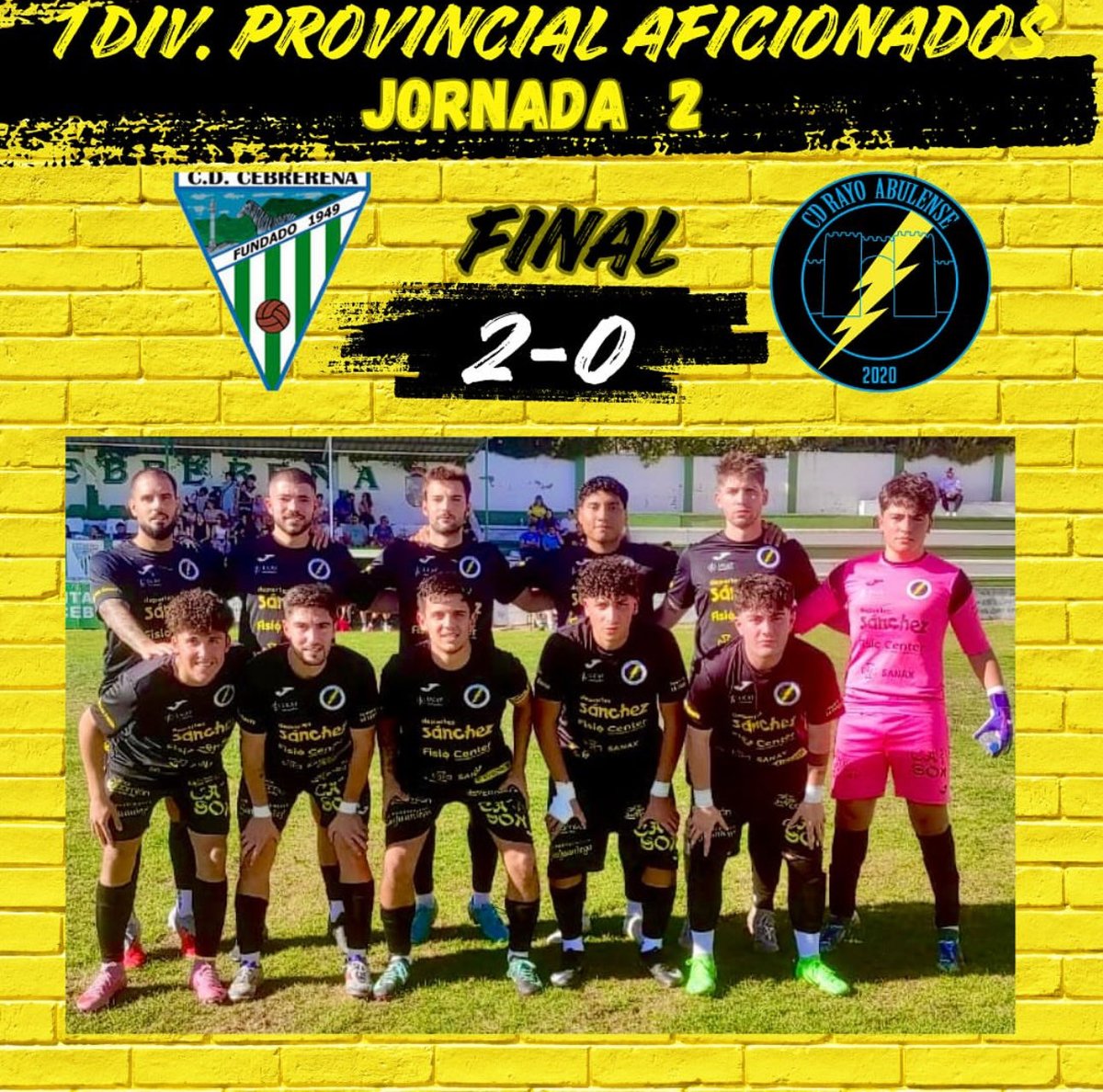 ⚽️ Debut 🫡

Nuestro portero del Juvenil A, *Hugo Redondo* debutó con el CD Rayo Abulense en su primer partido de liga 🖤💛