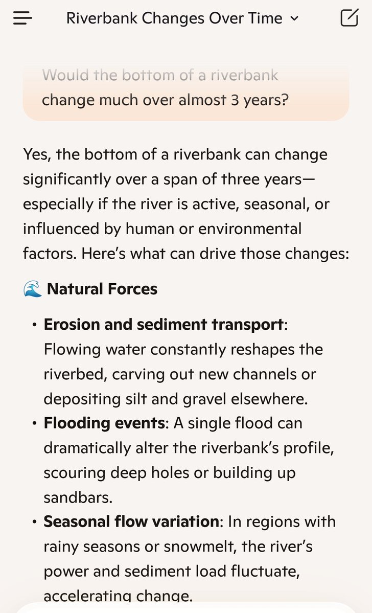 chucklechopsx's tweet image. A river bed would change anyway so anything moved after almost 3 yrs is not a conspiracy against Peter Faulding. It&apos;d be pointless him going back even if the island was still there, the bed changes all the time, he should know that, esp. in an area  prone to flood #Nicolabulley
