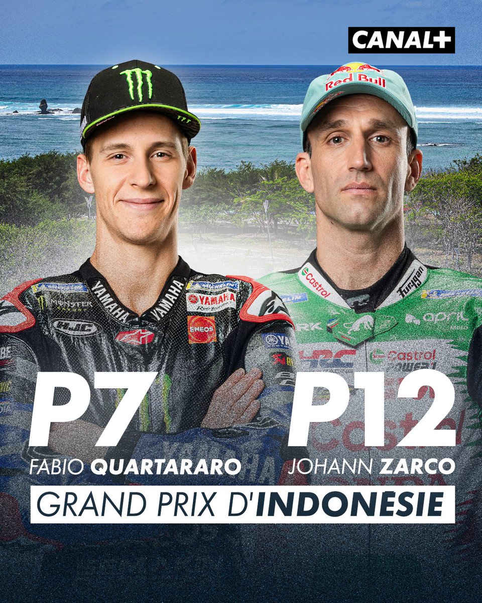 CanalplusMotoGP's tweet image. Un week-end qui se termine bien mieux qu’il n’avait commencé pour nos Français 🥰🇫🇷

#IndonesianGP #MotoGP